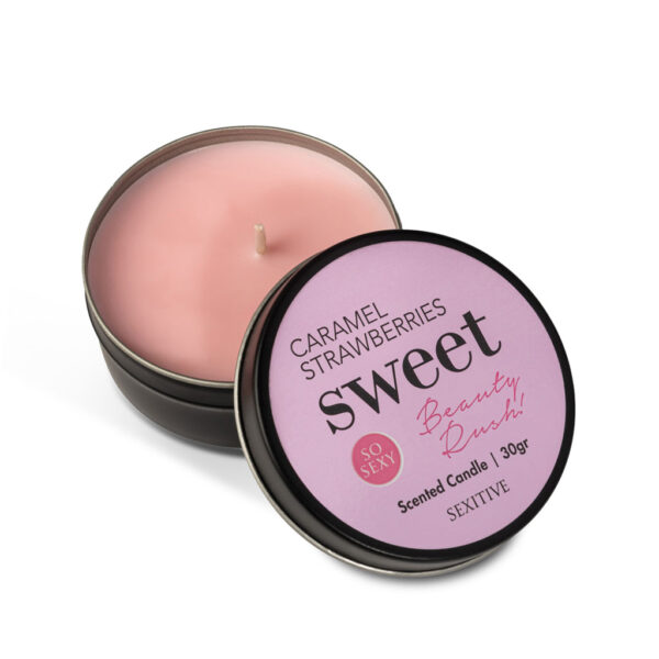 Massage Candle Sweet Beauty Rush Caramel Strawberries - 30 gr