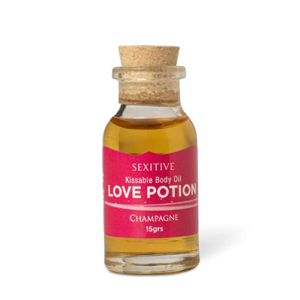 MINI Aceite Comestible Love Potion Champagne y Frambuesa - 15grs