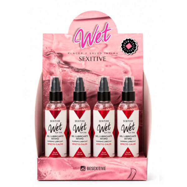 Pack 12 unidades Wet Calor 75ml + Caja exhibidora de regalo