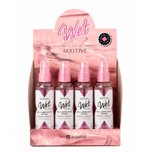 Pack 12 unidades Wet Like a Virgin 75ml + Caja exhibidora de regalo