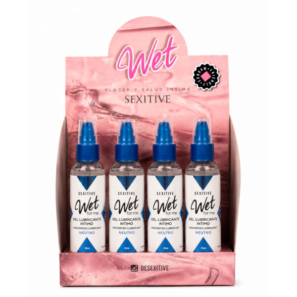 Pack 12 unidades Wet Neutro 75ml + Caja exhibidora de regalo