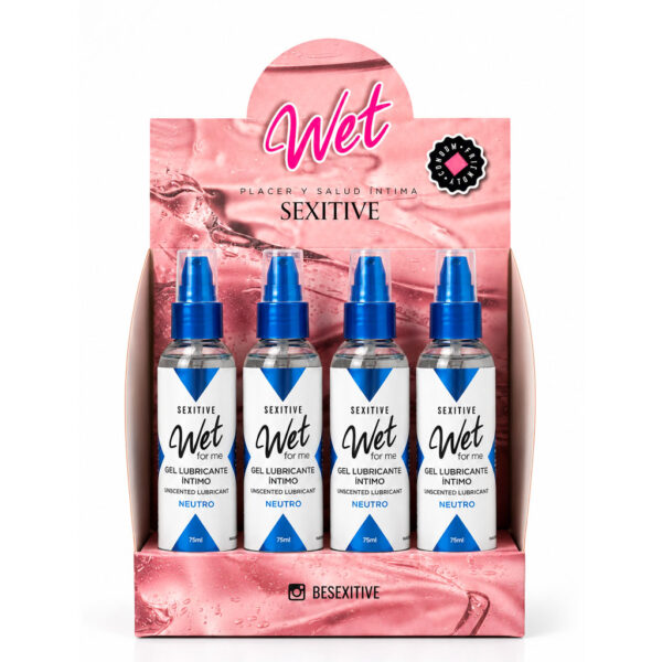 Pack 12 unidades Wet Neutro 75ml + Caja exhibidora de regalo