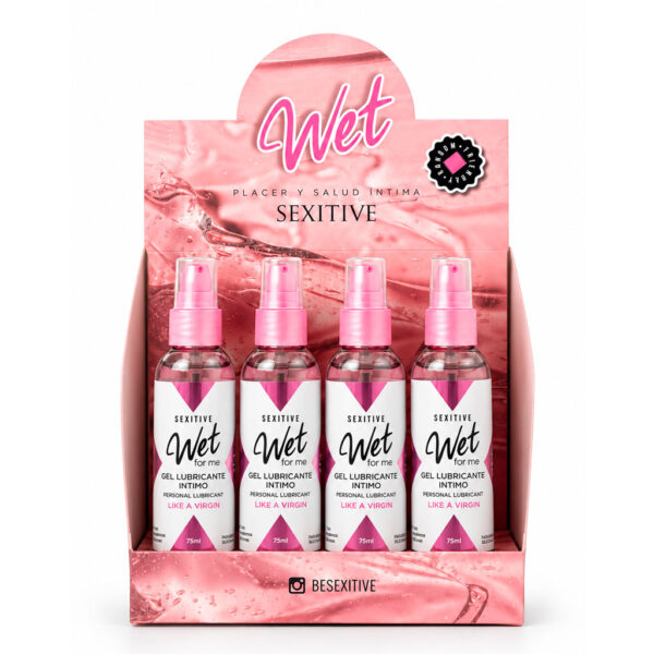 Pack 12 unidades Wet Like a Virgin 75ml + Caja exhibidora de regalo