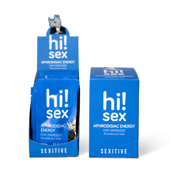 Hi! Sex - APHRODISIAC ENERGY - 10 blísters x 2 cápsulas + Caja Exhibidora