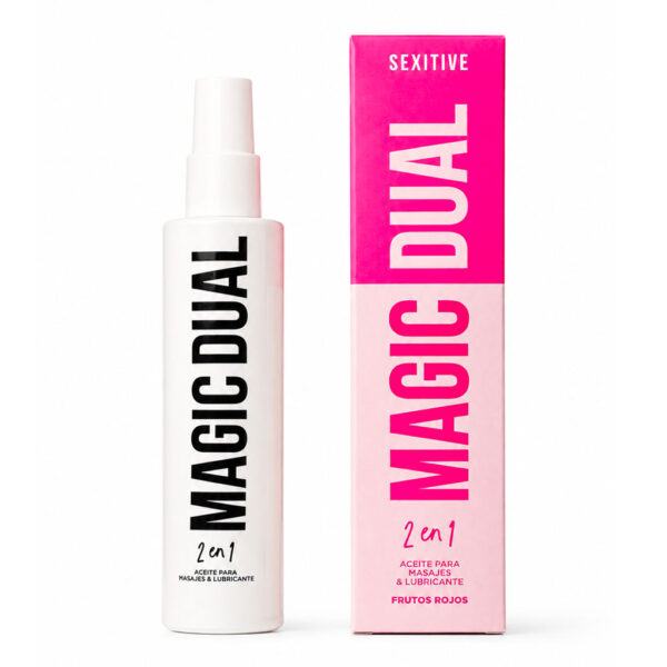 Aceite sensual para masajes & lubricante Magic Dual - Aroma Frutos Rojos
