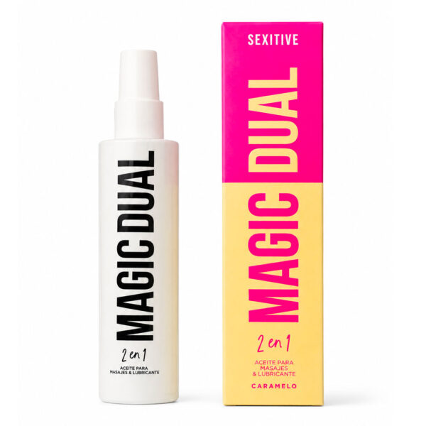 Aceite sensual para masajes & lubricante Magic Dual - Aroma Caramelo