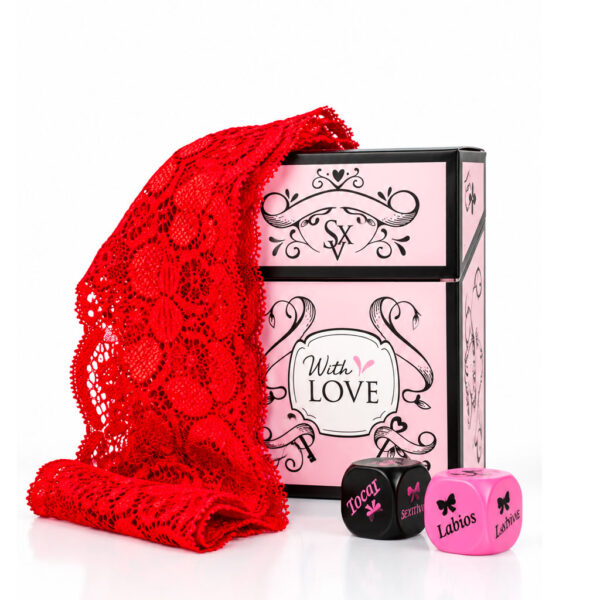 Love Kit 02 Rojo - Lazo Rojo + Dados Clásicos